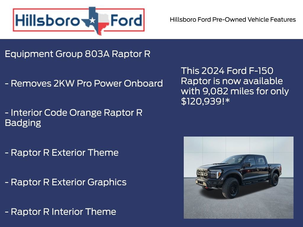 Certified 2024 Ford F150 Raptor w/ Equipment Group 803A Raptor R image 4