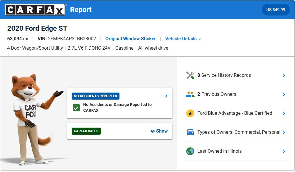 Certified 2020 Ford Edge ST w/ Cold Weather Package AWD/4WD image 3