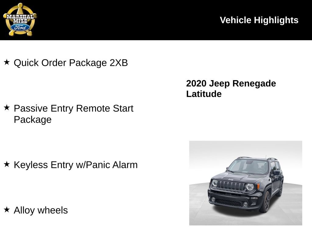 Used 2020 Jeep Renegade Latitude FWD image 2