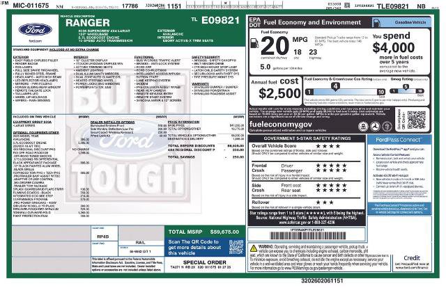 Certified 2026 Ford Ranger Lariat w/ FX4 Off-Road Package AWD/4WD image 34