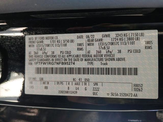 Certified 2022 Ford F150 Raptor w/ Equipment Group 801A High image 21