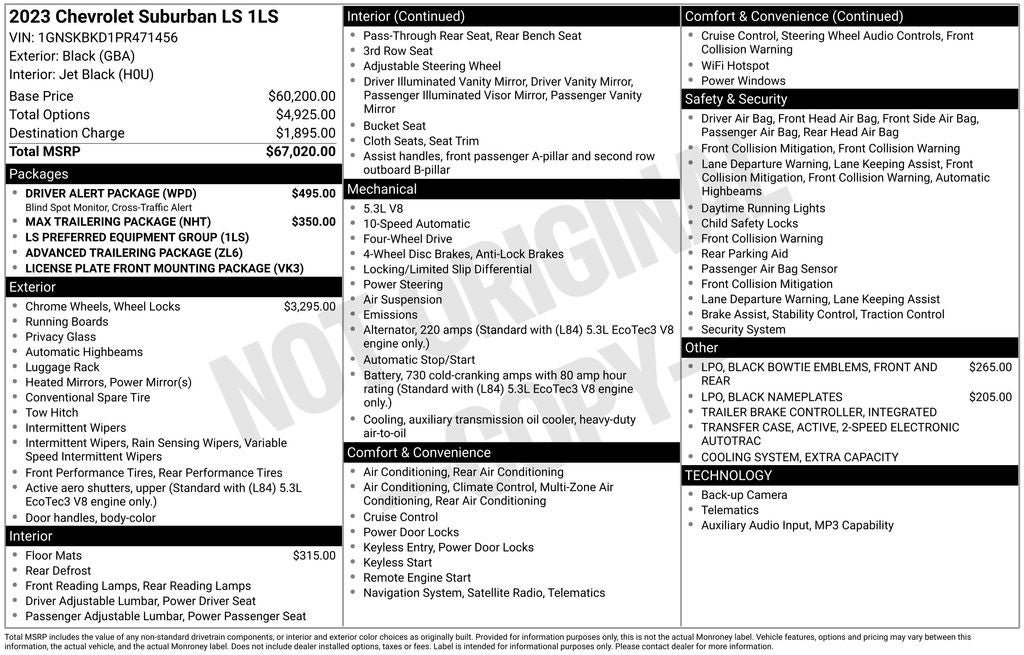 Used 2023 Chevrolet Suburban LS w/ Driver Alert Package AWD/4WD image 38