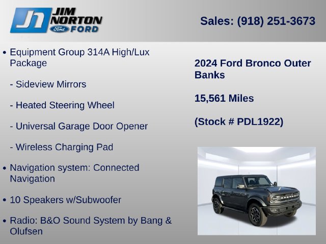 Certified 2024 Ford Bronco Outer Banks AWD/4WD image 21