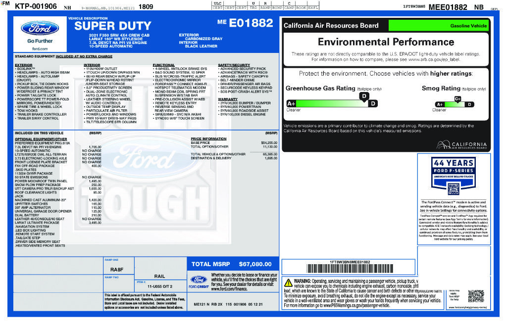 Certified 2021 Ford F350 Lariat w/ Lariat Ultimate Package AWD/4WD image 39
