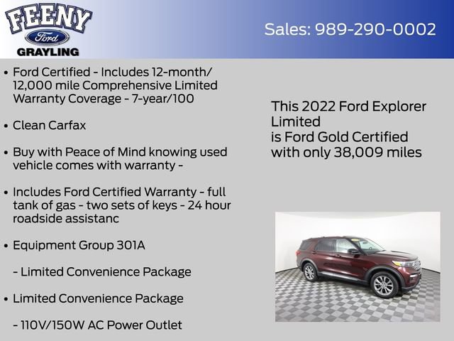 Certified 2022 Ford Explorer Limited AWD/4WD image 4