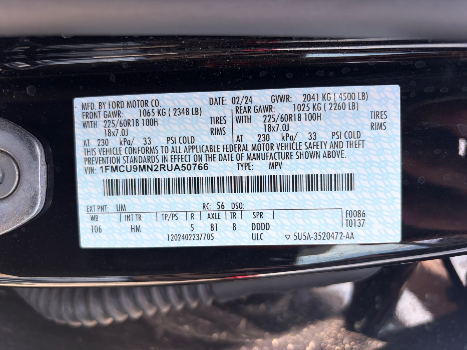 Certified 2024 Ford Escape ST-Line w/ Tech Pack #1 AWD/4WD image 30