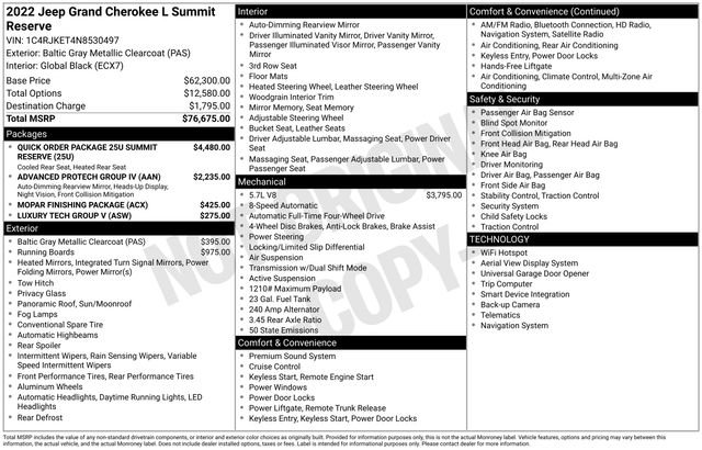 Used 2022 Jeep Grand Cherokee L Summit image 35