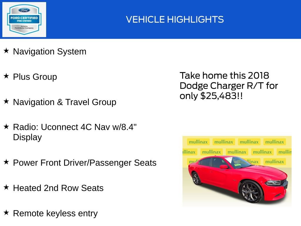 Used 2018 Dodge Charger R/T w/ Plus Group RWD image 18