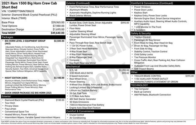 Used 2021 RAM 1500 Big Horn RWD image 27