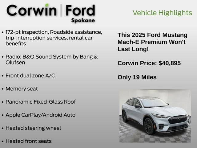 Certified 2025 Ford Mustang Mach-E Premium w/ Sport Appearance Package image 13