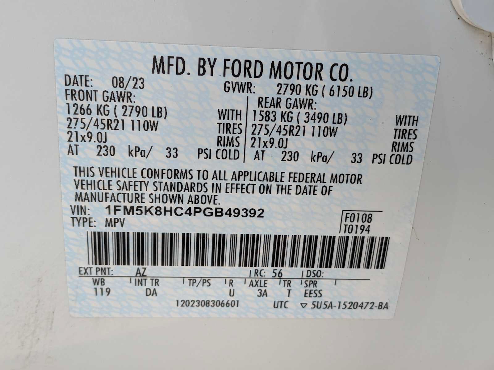 Certified 2023 Ford Explorer Platinum w/ Technology Package AWD/4WD image 29