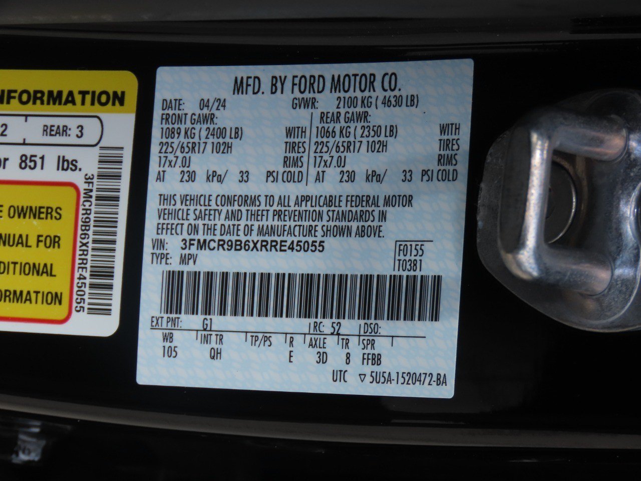 Certified 2024 Ford Bronco Sport Big Bend w/ Convenience Package AWD/4WD image 30