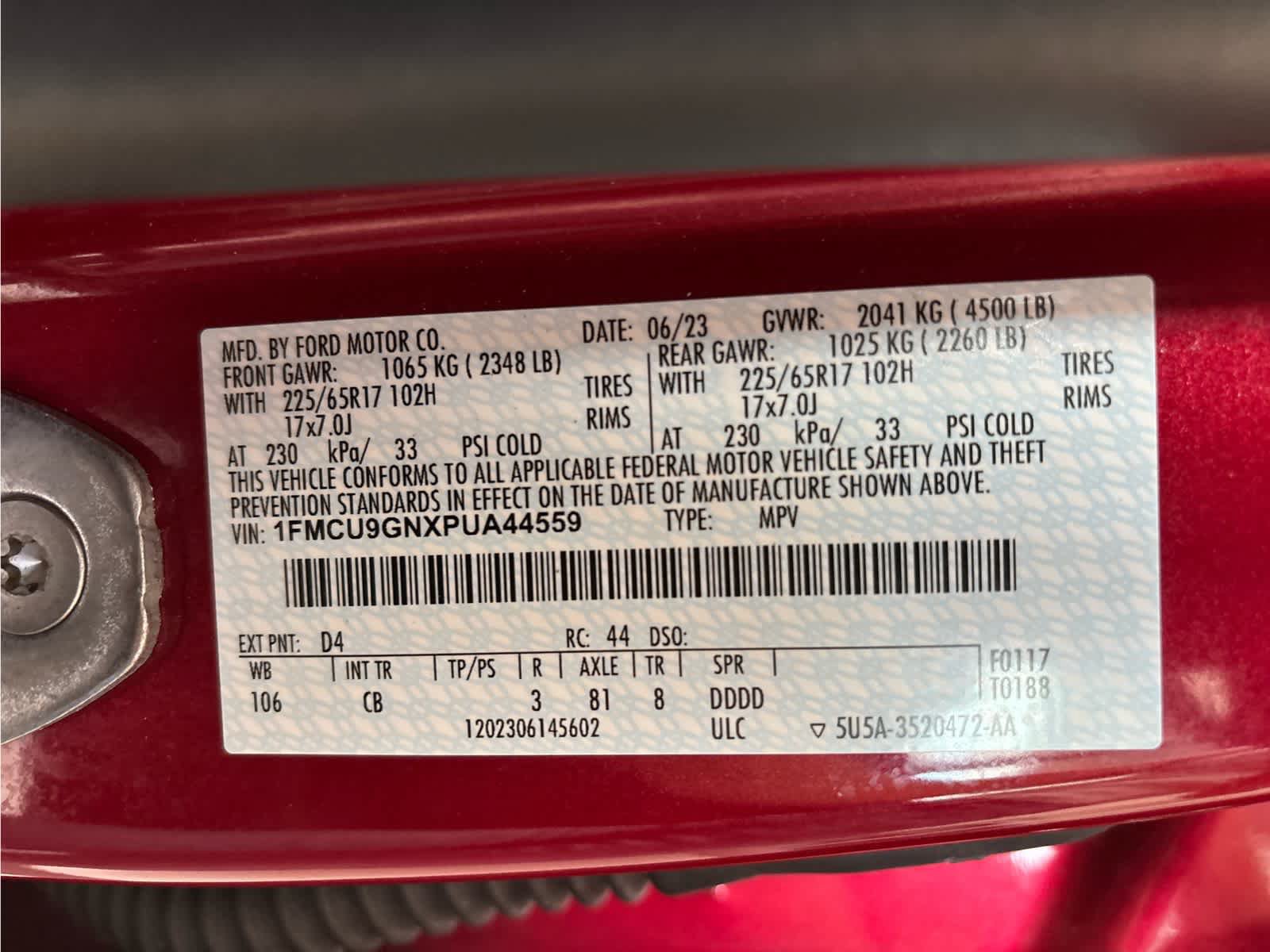Certified 2023 Ford Escape Active AWD/4WD image 33