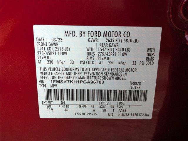Certified 2023 Ford Explorer ST-Line w/ Class IV Trailer Tow Package RWD image 28