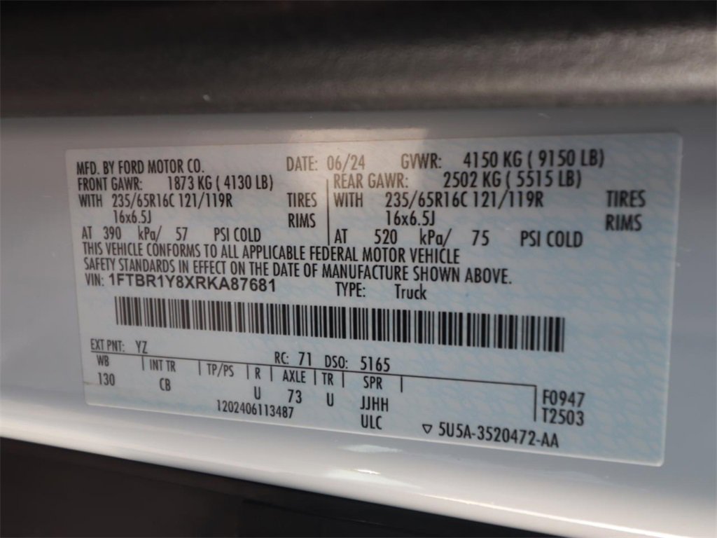 Certified 2024 Ford Transit 250 Base w/ Exterior Upgrade Package image 23