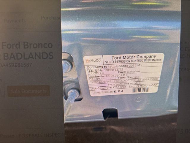 Certified 2025 Ford Bronco Sport Badlands w/ Badlands Tech Package image 7