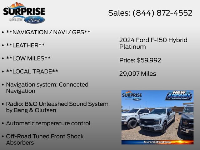 Certified 2024 Ford F150 Platinum w/ Equipment Group 702A High AWD/4WD image 20