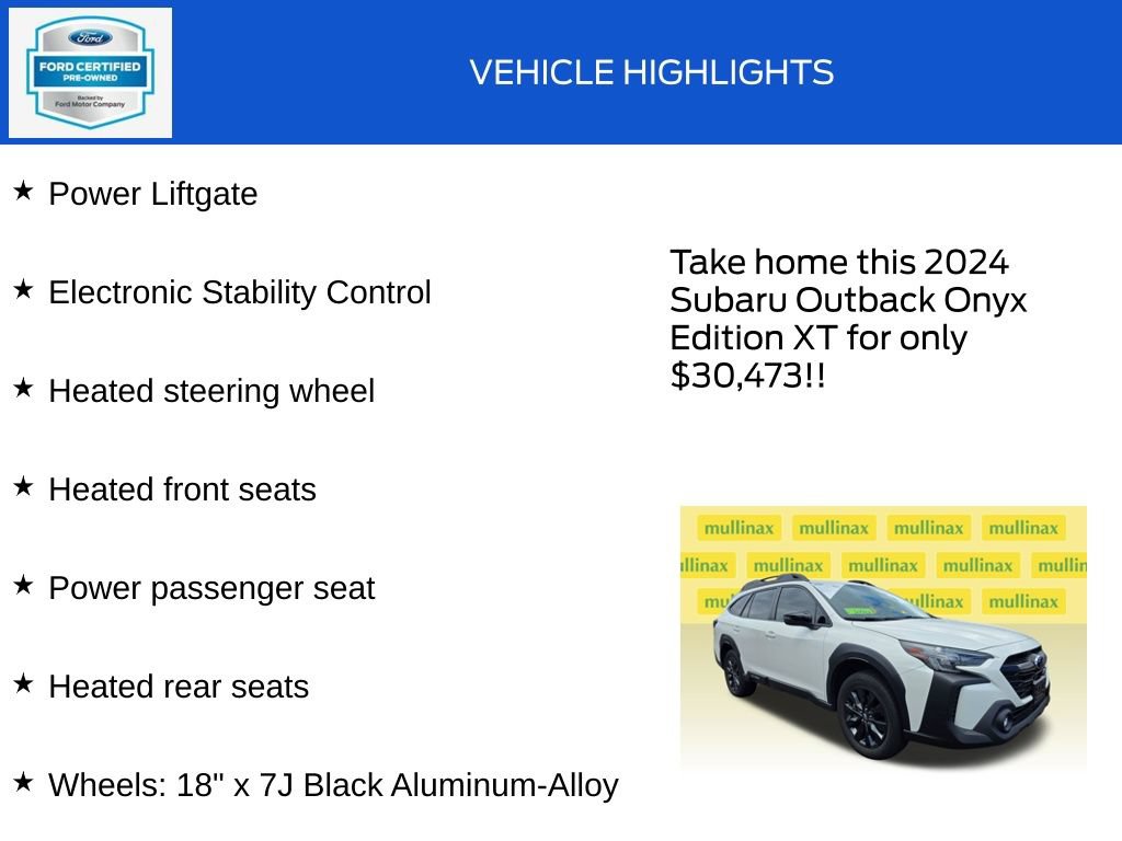 Used 2024 Subaru Outback Onyx Edition XT AWD/4WD image 19
