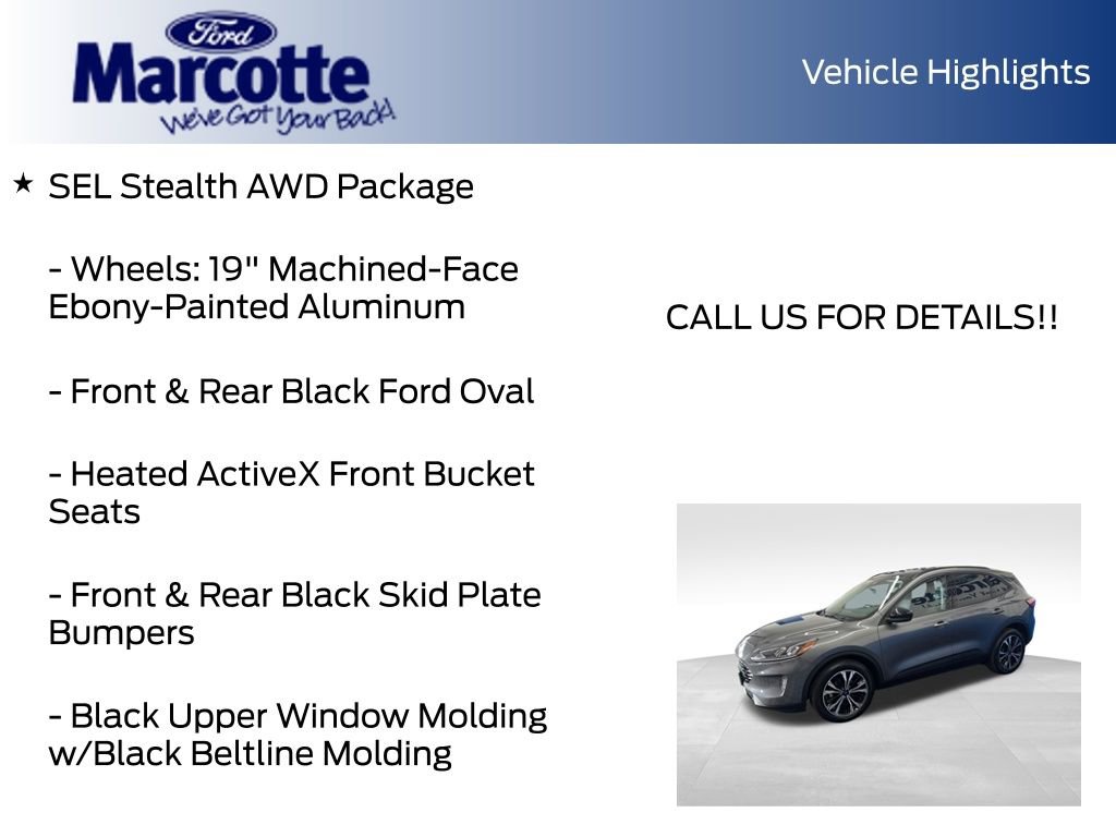 Certified 2022 Ford Escape SEL w/ SEL Stealth AWD Package image 15