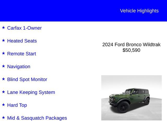 Certified 2024 Ford Bronco Wildtrak AWD/4WD image 3