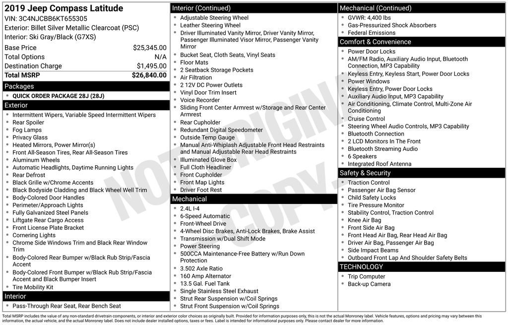 Used 2019 Jeep Compass Latitude image 10