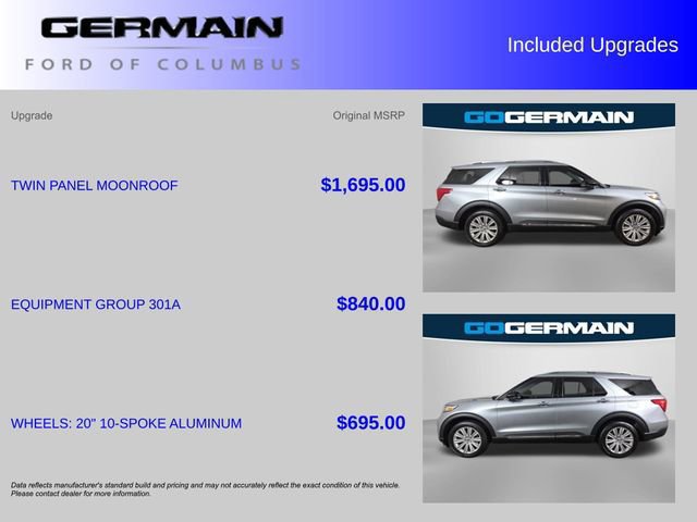 Certified 2023 Ford Explorer Limited w/ Equipment Group 301A image 38