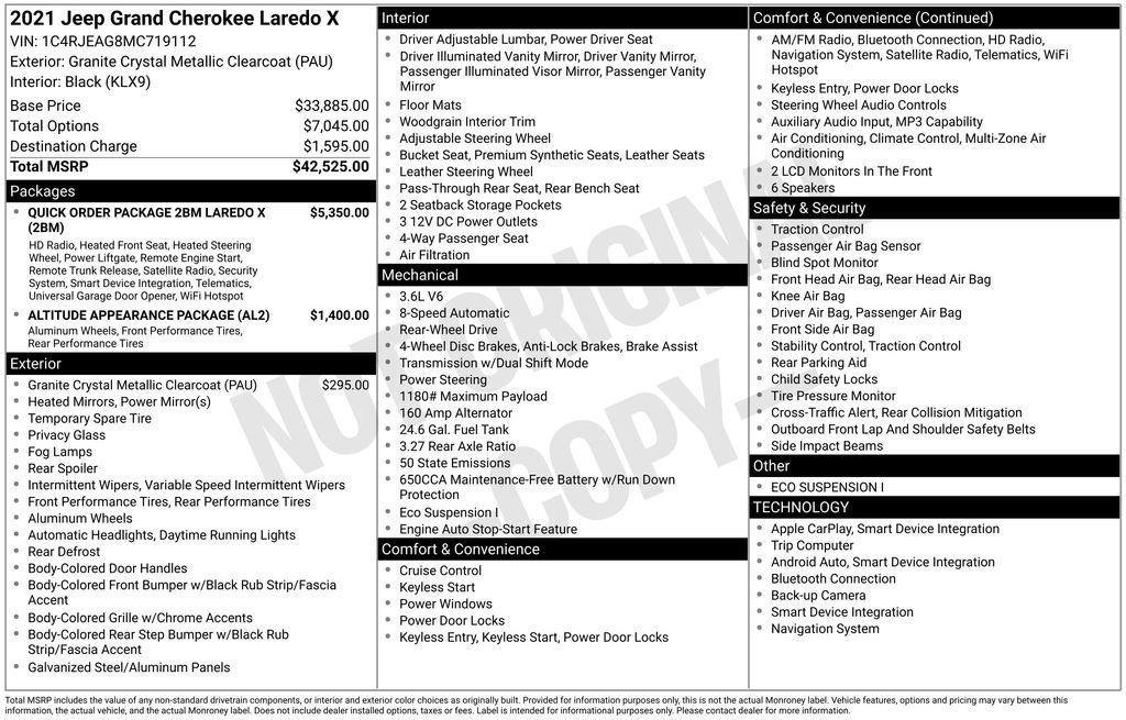 Used 2021 Jeep Grand Cherokee Laredo X image 8