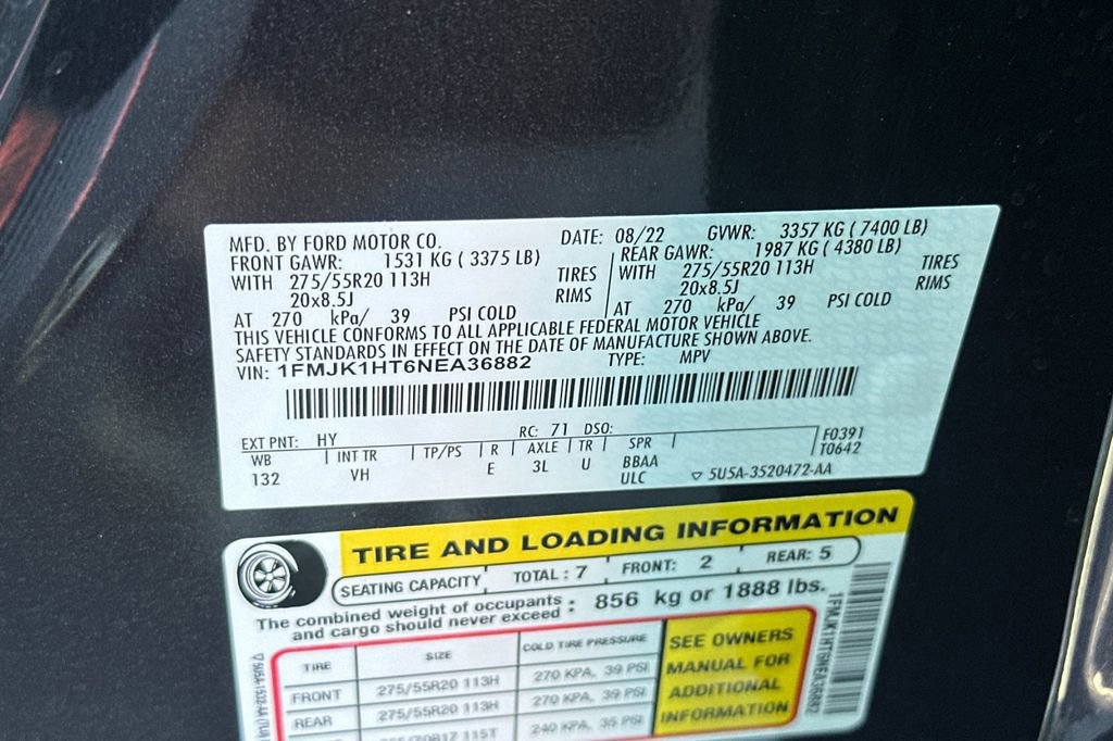 Certified 2022 Ford Expedition Max XLT image 34