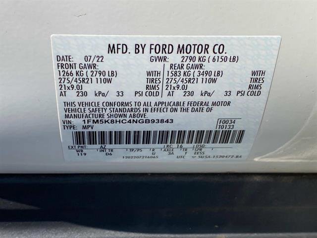 Certified 2022 Ford Explorer Platinum w/ Equipment Group 601A image 25
