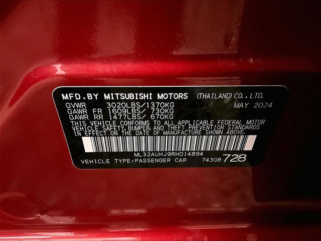 Used 2024 Mitsubishi Mirage ES FWD image 32