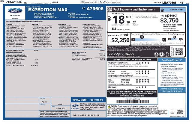 Certified 2020 Ford Expedition Max Platinum AWD/4WD image 32