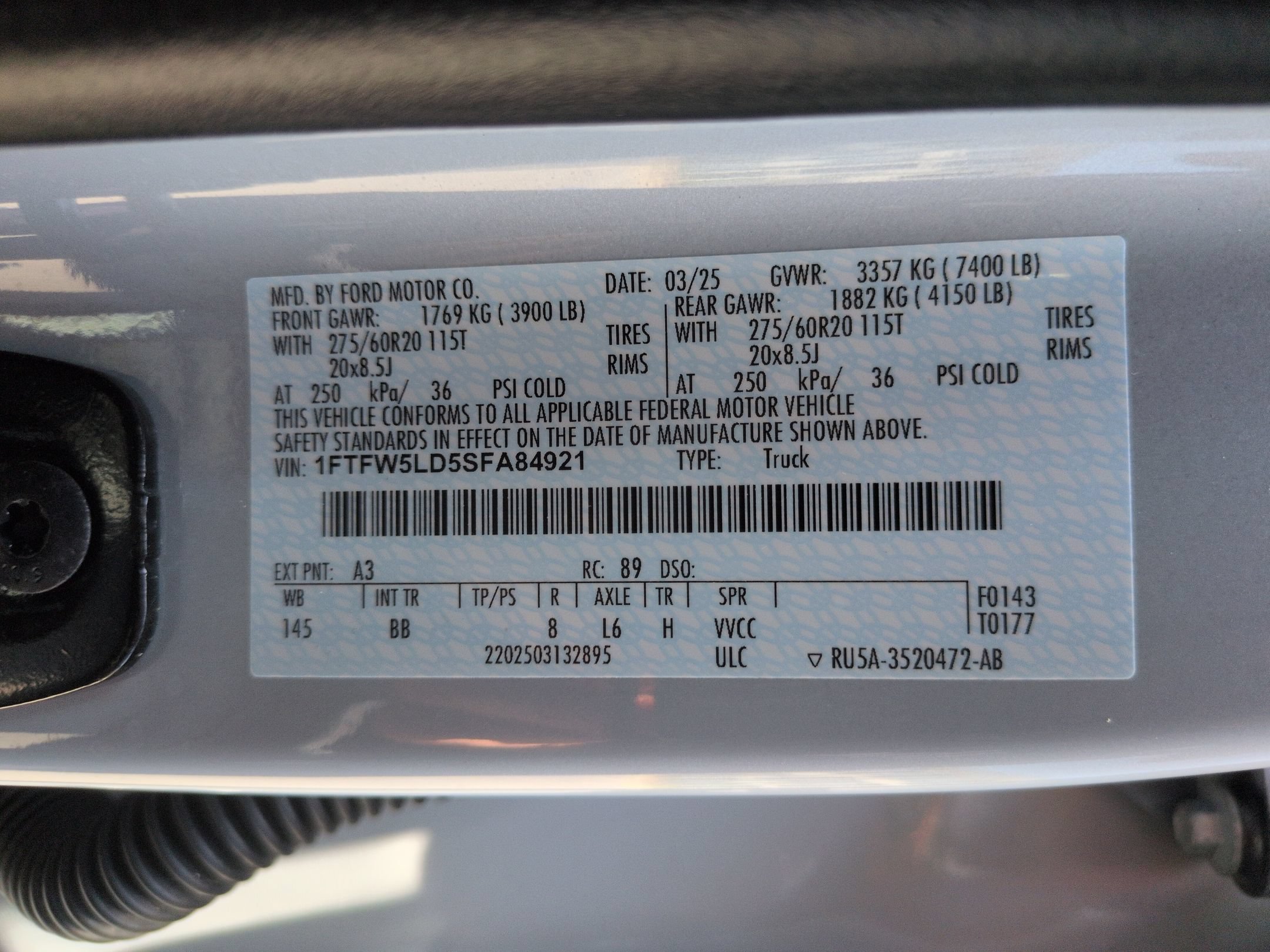 Certified 2025 Ford F150 Lariat w/ Equipment Group 502A High AWD/4WD image 39