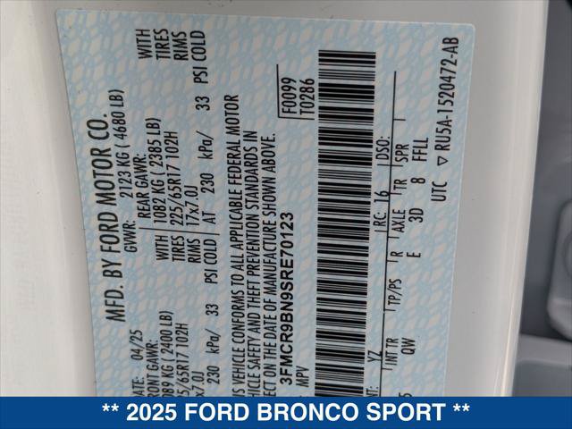 Certified 2025 Ford Bronco Sport Big Bend AWD/4WD image 24