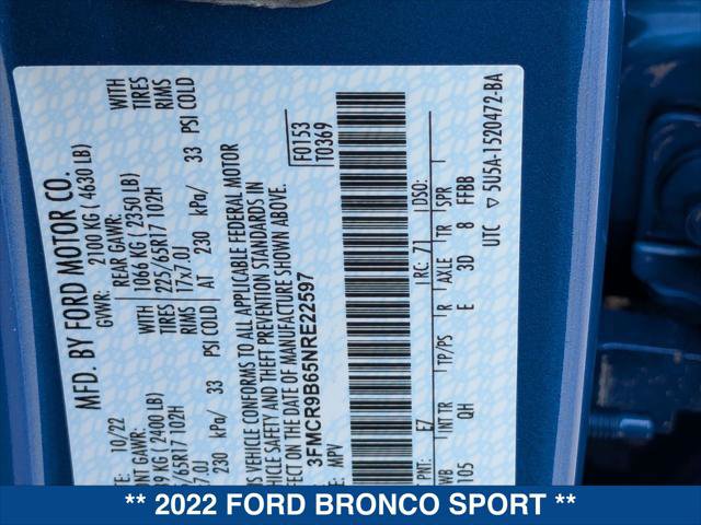 Certified 2022 Ford Bronco Sport Big Bend w/ Convenience Package image 24