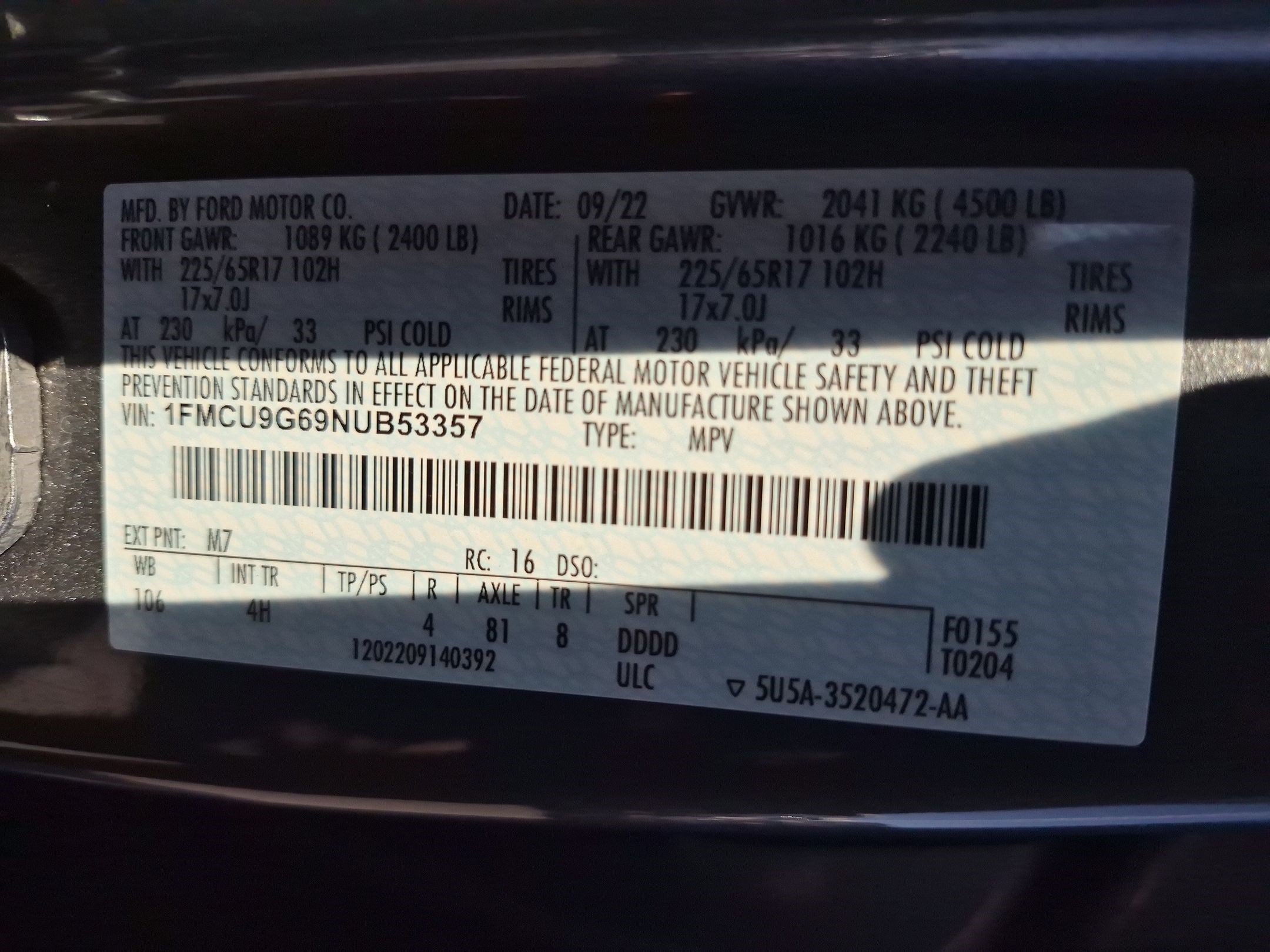 Certified 2022 Ford Escape SE AWD/4WD image 35