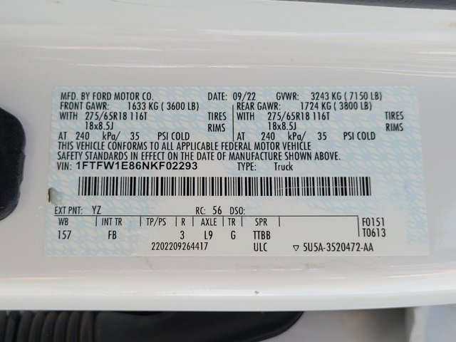 Certified 2022 Ford F150 XLT w/ Equipment Group 302A High image 16