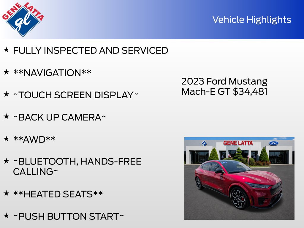 Certified 2023 Ford Mustang Mach-E GT AWD/4WD image 34