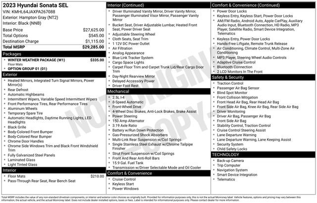 Used 2023 Hyundai Sonata SEL w/ Winter Weather Package image 4