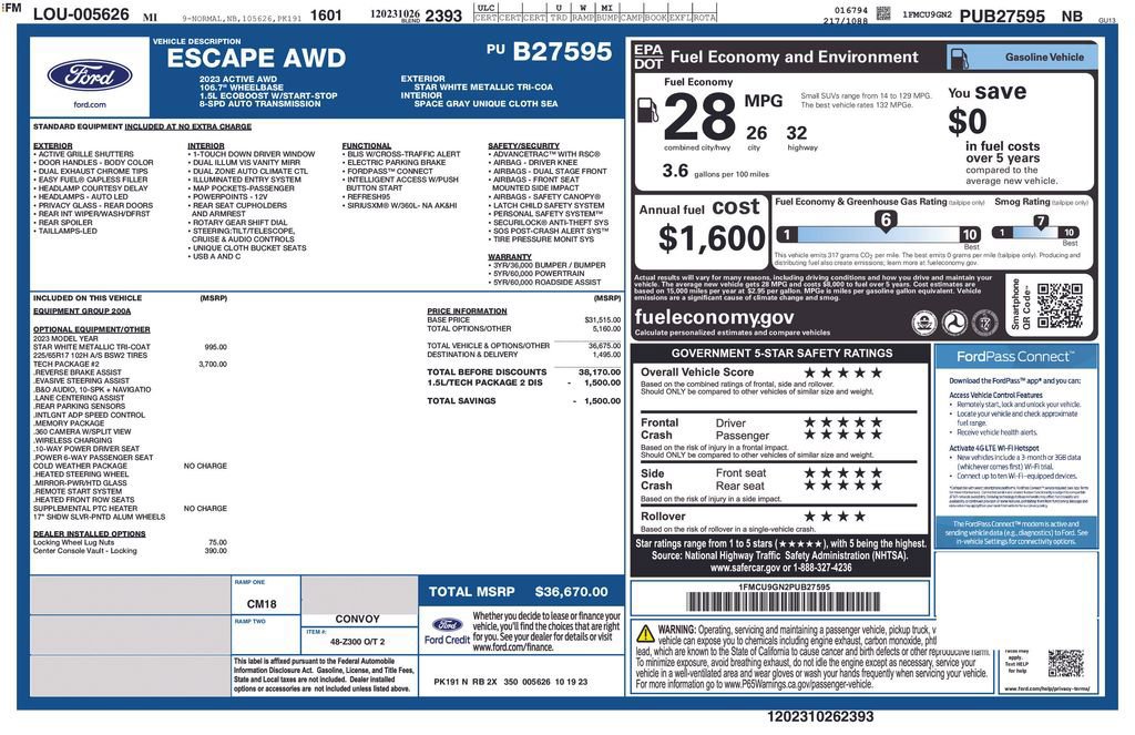 Certified 2023 Ford Escape Active w/ Tech Pack #2 image 27
