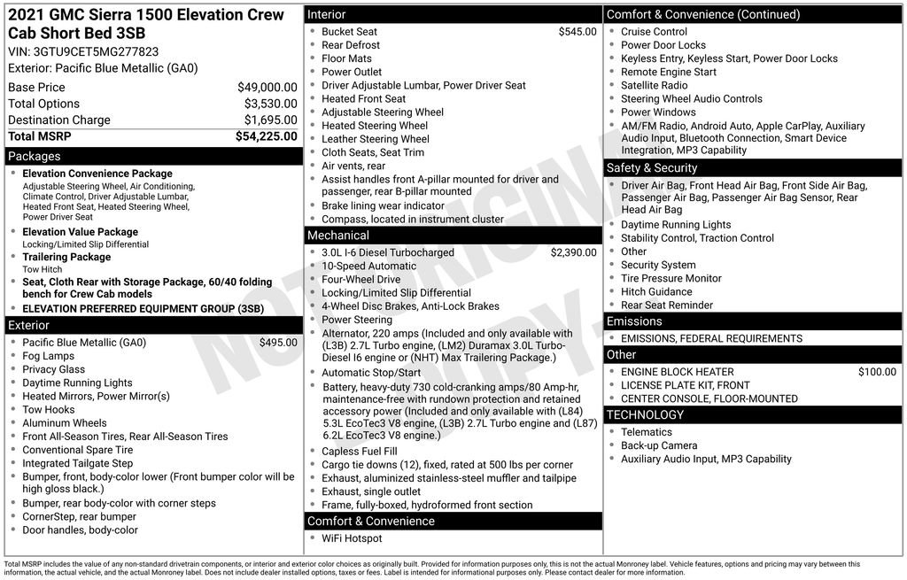 Used 2021 GMC Sierra 1500 Elevation image 5