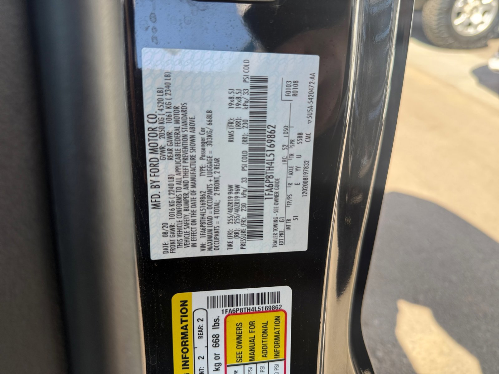 Certified 2020 Ford Mustang Premium w/ Equipment Group 201A image 34