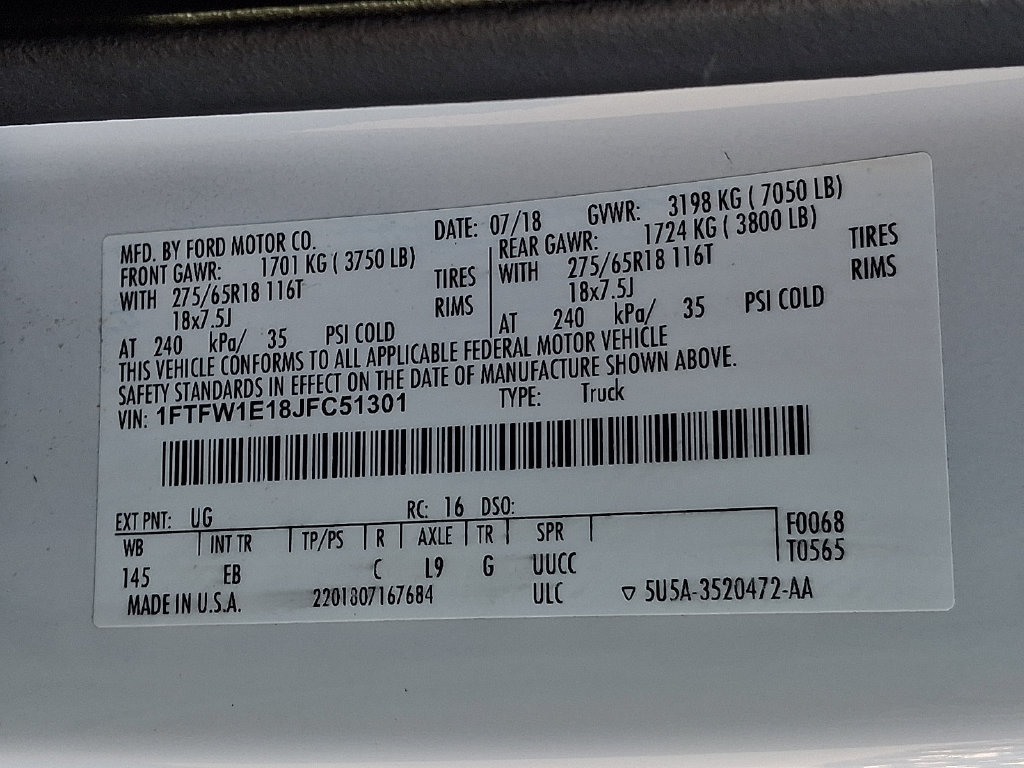 Certified 2018 Ford F150 Lariat w/ FX4 Off-Road Package AWD/4WD image 28