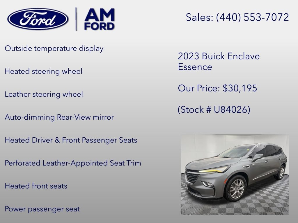Used 2023 Buick Enclave Essence w/ Experience Buick Package AWD/4WD image 30