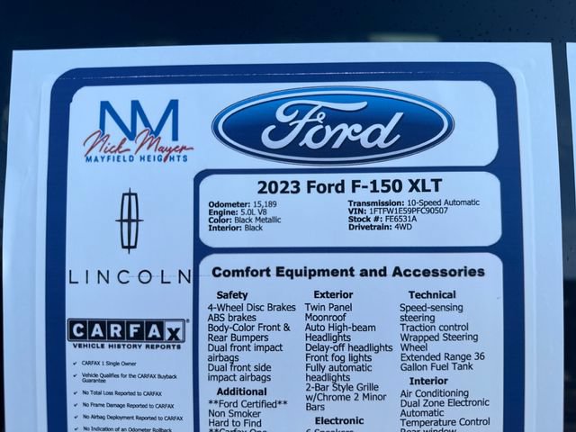 Certified 2023 Ford F150 XLT w/ Equipment Group 302A High AWD/4WD image 43