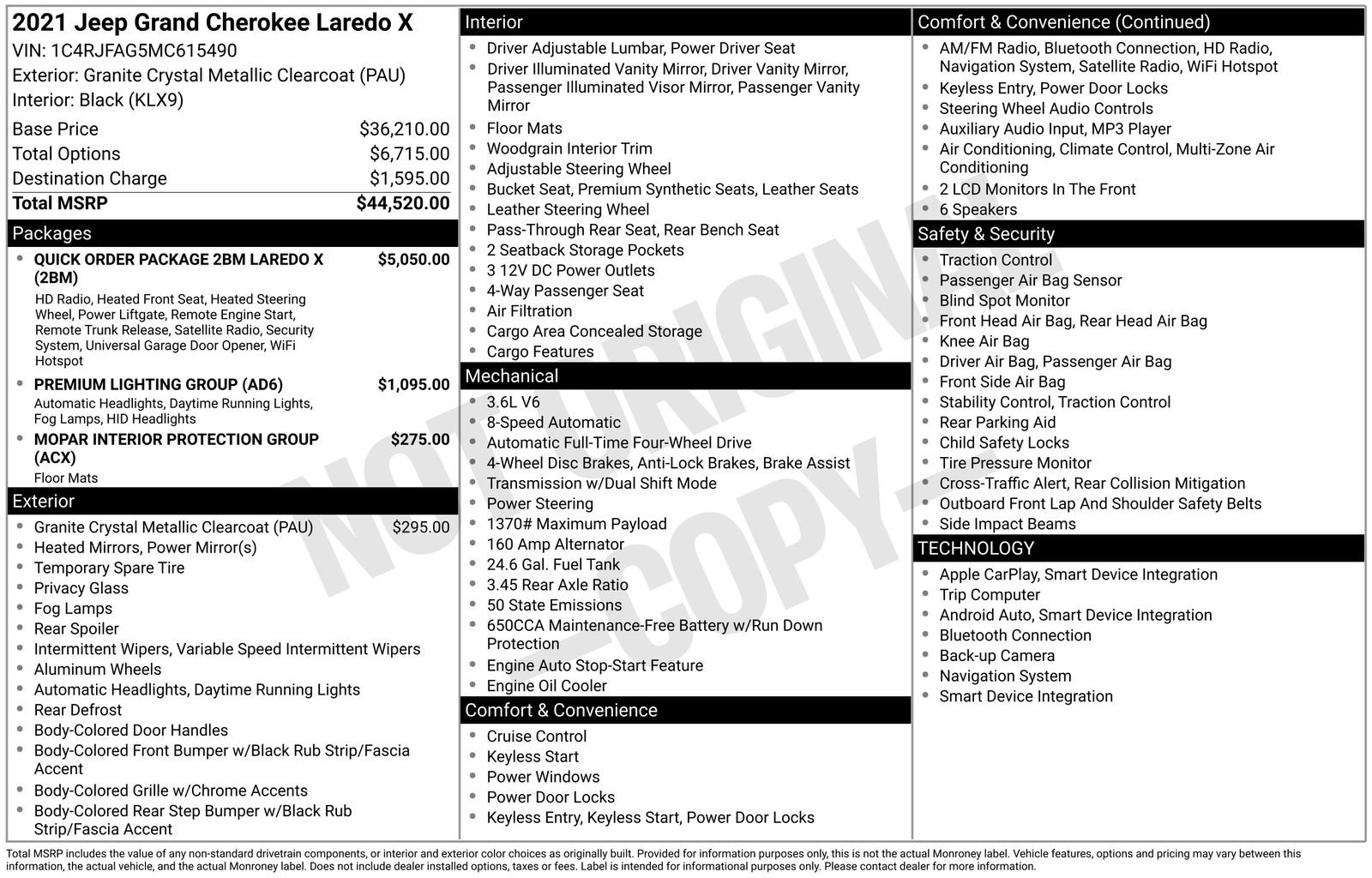 Used 2021 Jeep Grand Cherokee Laredo X AWD/4WD image 4