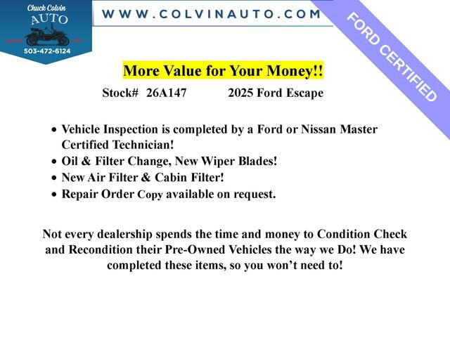 Certified 2025 Ford Escape Active AWD/4WD image 2