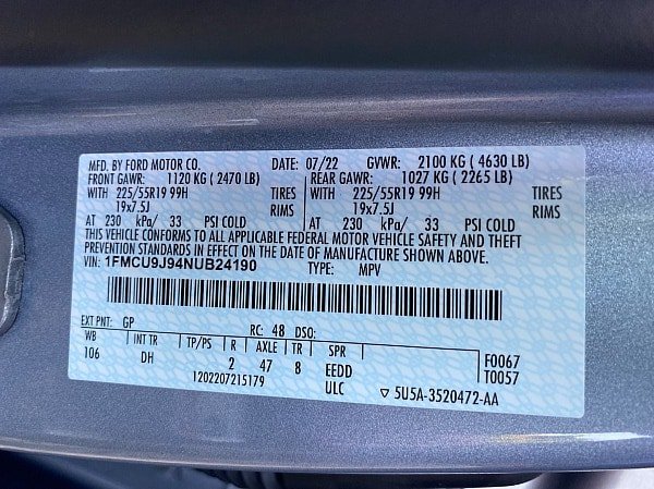 Certified 2022 Ford Escape Titanium w/ Titanium Elite Package AWD/4WD image 64