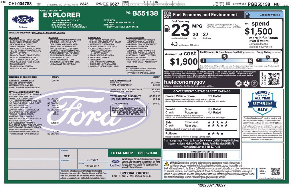 Certified 2023 Ford Explorer XLT w/ Equipment Group 202A image 25