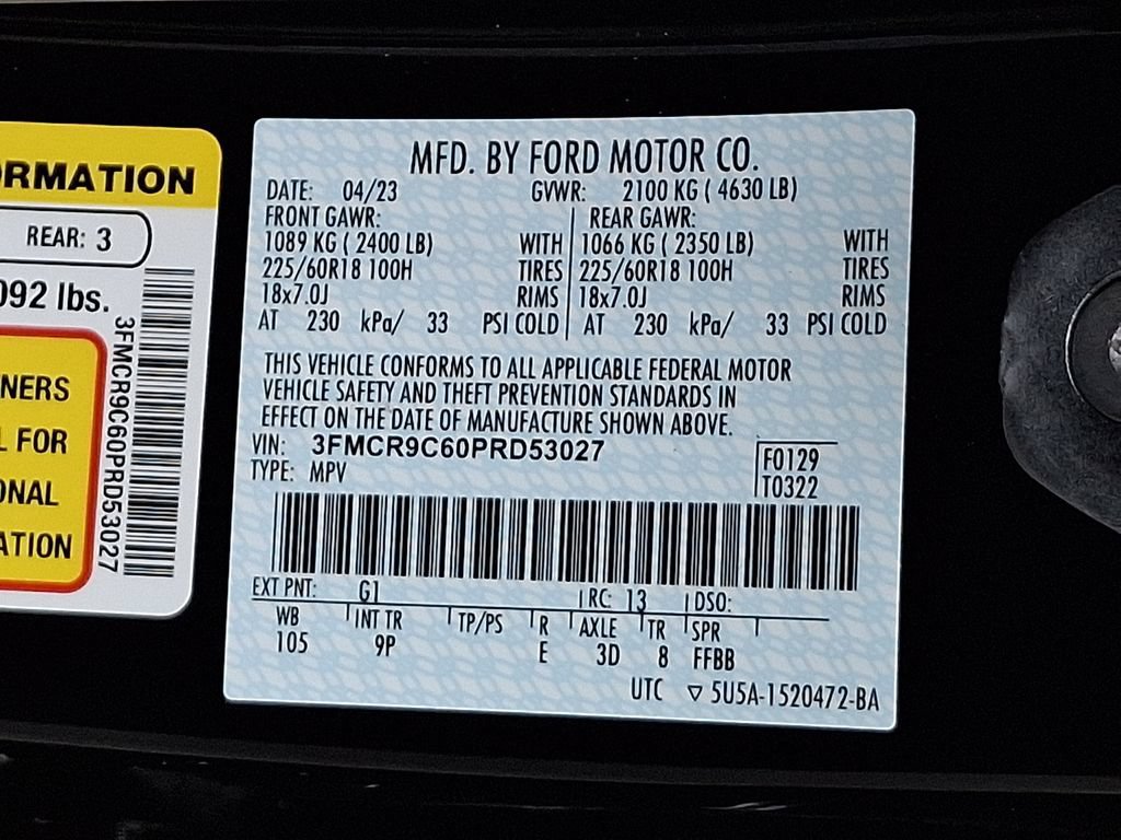 Certified 2023 Ford Bronco Sport Outer Banks AWD/4WD image 29