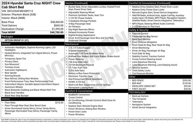 Used 2024 Hyundai Santa Cruz Night image 4